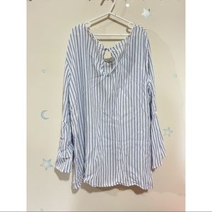 ZARA striped bell sleeve top